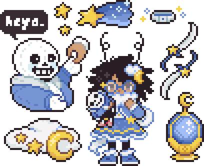 Gokichama dressed up in a dreamy, blue, magical costume