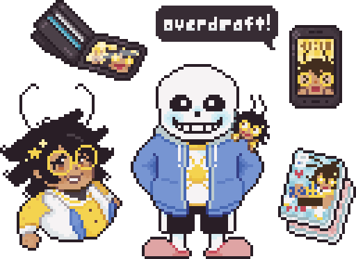 Sans surrounded by Gokiburi merchandise